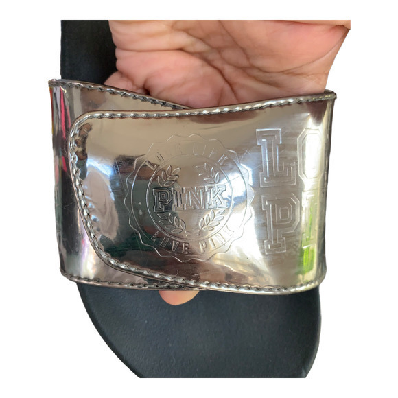 Pink Nation Limited VS CrossOver Slides Beach Silver‎ Sz 9 - Picture 2 of 4